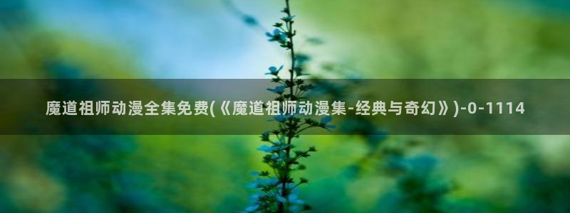动漫电影大全免费：魔道祖师动漫全集免费(《魔道祖师动漫集-经典与奇幻》)